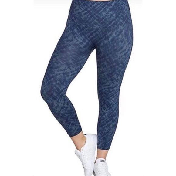 SPANX Look at Me Now Seamless High Rise Leggings Blue Tie Dye Size Small - Picture 3 of 10